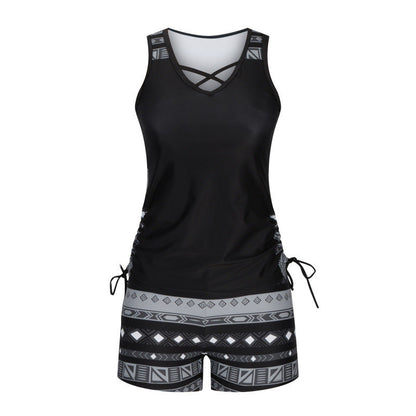 Women's Printed Two-Piece Tankini Swimsuit