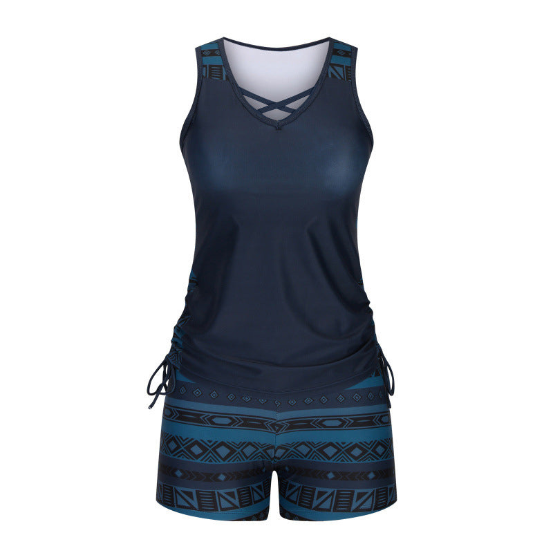 Women's Printed Two-Piece Tankini Swimsuit