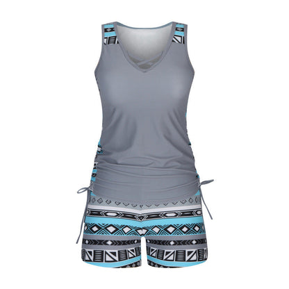 Women's Printed Two-Piece Tankini Swimsuit