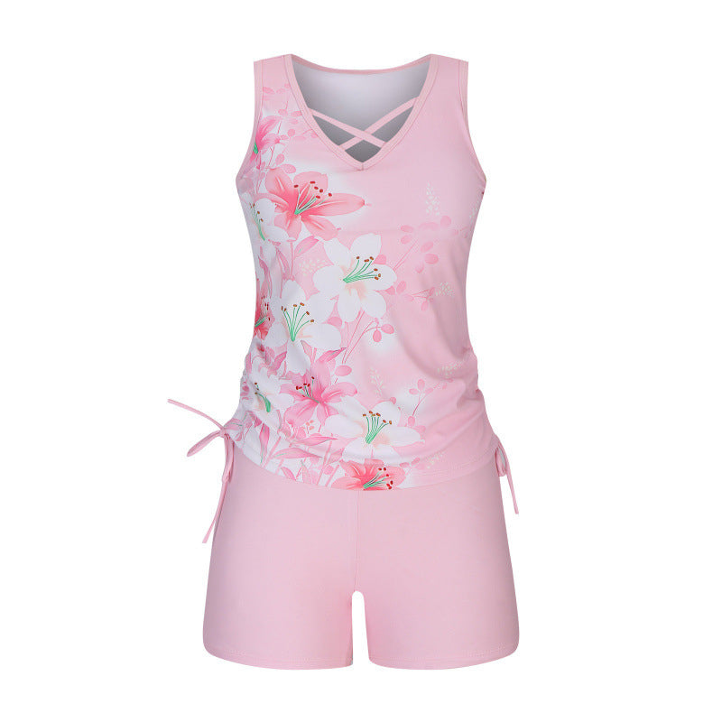 Women's Printed Two-Piece Tankini Swimsuit