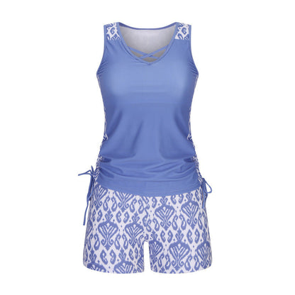 Women's Printed Two-Piece Tankini Swimsuit