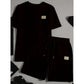 Men’s Casual Solid-Color Two-Piece Loungewear Set