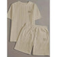 Men’s Casual Solid-Color Two-Piece Loungewear Set