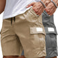 Men's Casual Cargo Shorts with Elastic Waist
