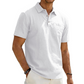 Men's Cotton Linen Short Sleeve Collared Shirt