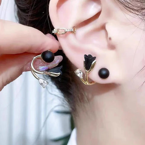 Versatile tulip flower earrings