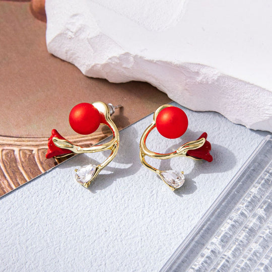 Versatile tulip flower earrings