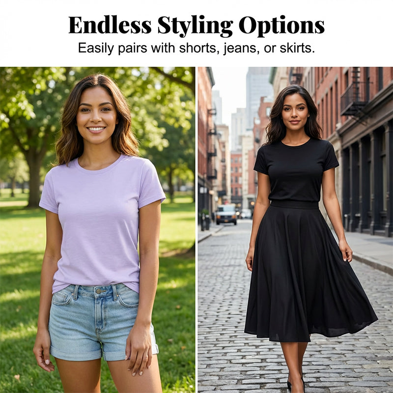 5-Pack Versatile Solid Color T-Shirt
