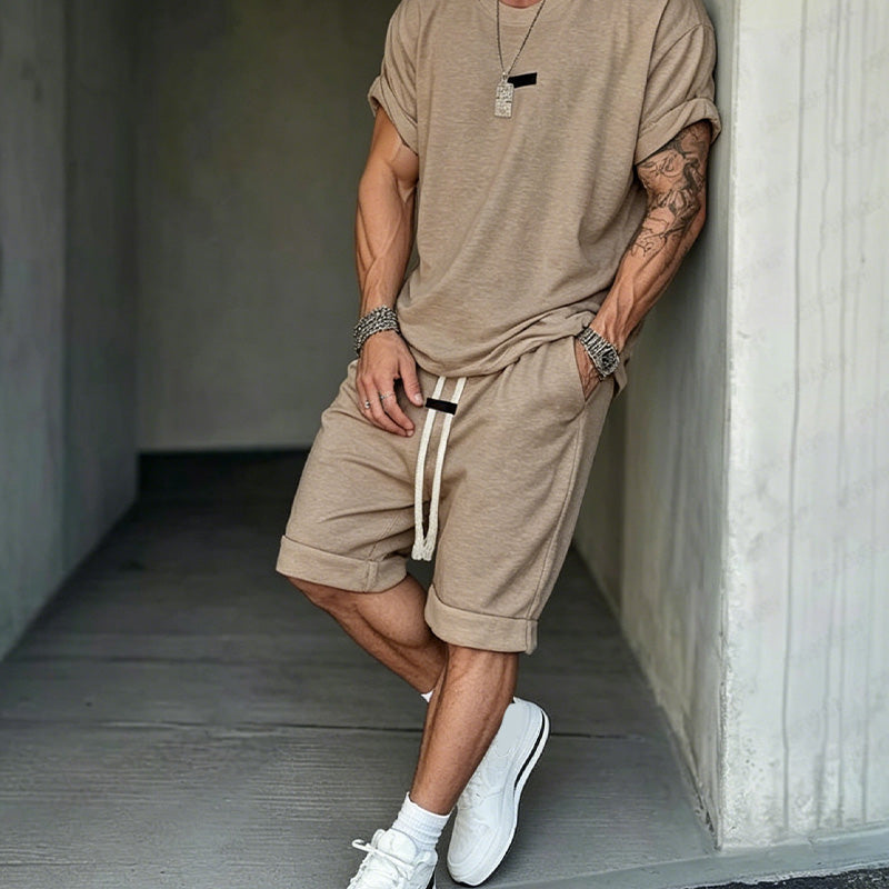 Men's Casual T-Shirt & Shorts Set