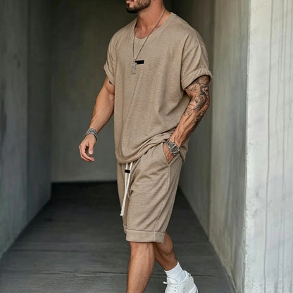 Men's Casual T-Shirt & Shorts Set
