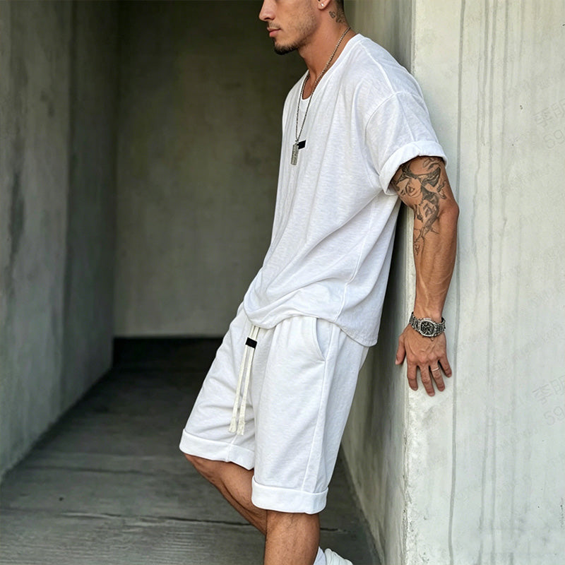Men's Casual T-Shirt & Shorts Set