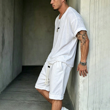 Men's Casual T-Shirt & Shorts Set