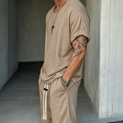 Men's Casual T-Shirt & Shorts Set