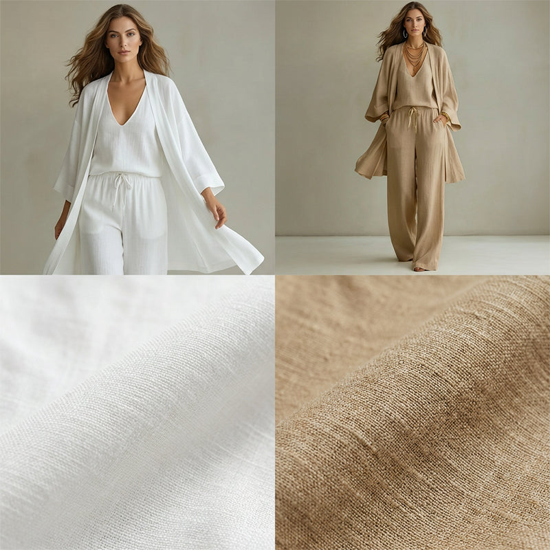 🧥Elegant 3-Piece Set – Wide-Leg Trousers, Inner Top & Cardigan for Effortless Chic 👚👖✨