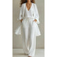 🧥Elegant 3-Piece Set – Wide-Leg Trousers, Inner Top & Cardigan for Effortless Chic 👚👖✨