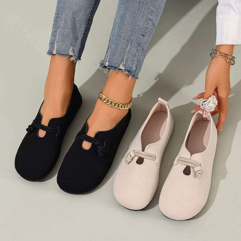 Comfortable Slip-On Faux Suede Flats