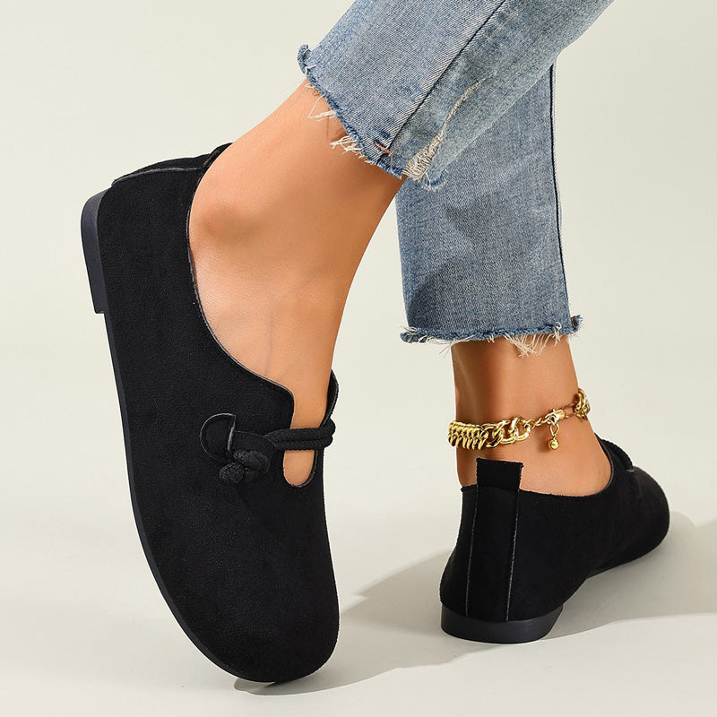 Comfortable Slip-On Faux Suede Flats