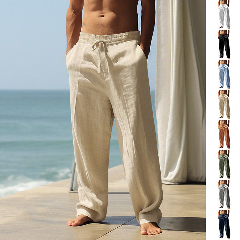 Men's Casual Drawstring Pants with Pockets