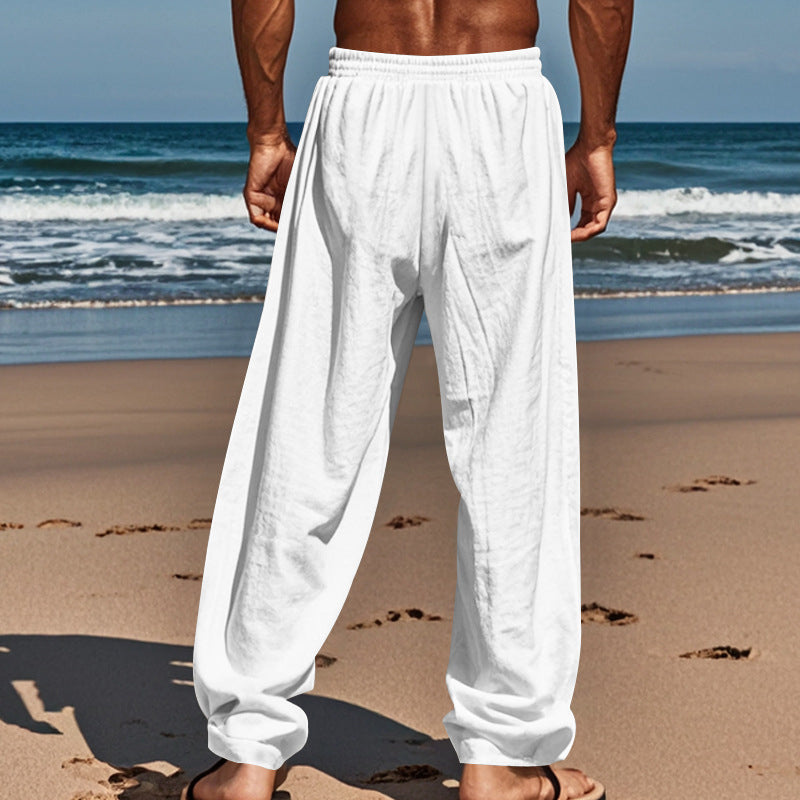 Men's Casual Drawstring Pants with Pockets