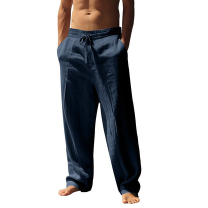 Men's Casual Drawstring Pants with Pockets