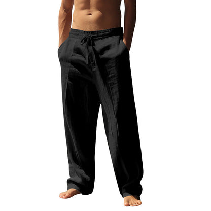 Men's Casual Drawstring Pants with Pockets