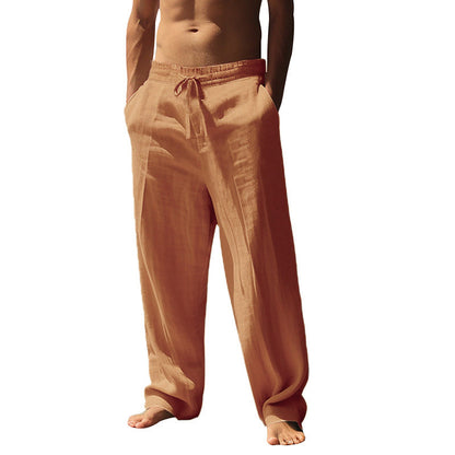 Men's Casual Drawstring Pants with Pockets