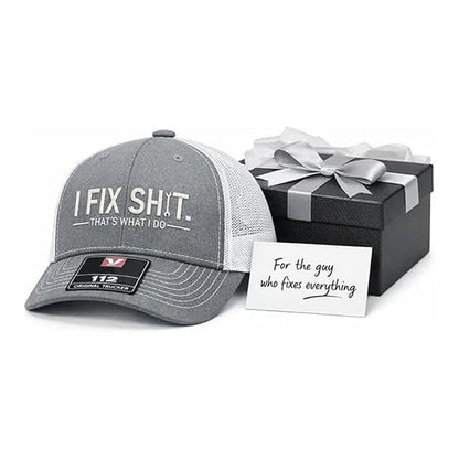 🔥2026 New Arrival🔥Mesh Back Trucker Cap with "I Fix Shit" Embroidery – Breathable Outdoor Sun Hat🧢☀️