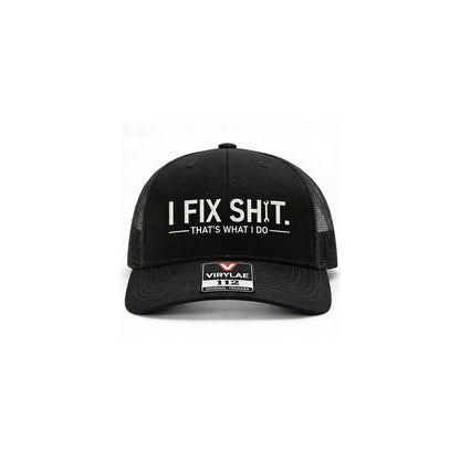 🔥2026 New Arrival🔥Mesh Back Trucker Cap with "I Fix Shit" Embroidery – Breathable Outdoor Sun Hat🧢☀️