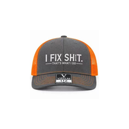 🔥2026 New Arrival🔥Mesh Back Trucker Cap with "I Fix Shit" Embroidery – Breathable Outdoor Sun Hat🧢☀️