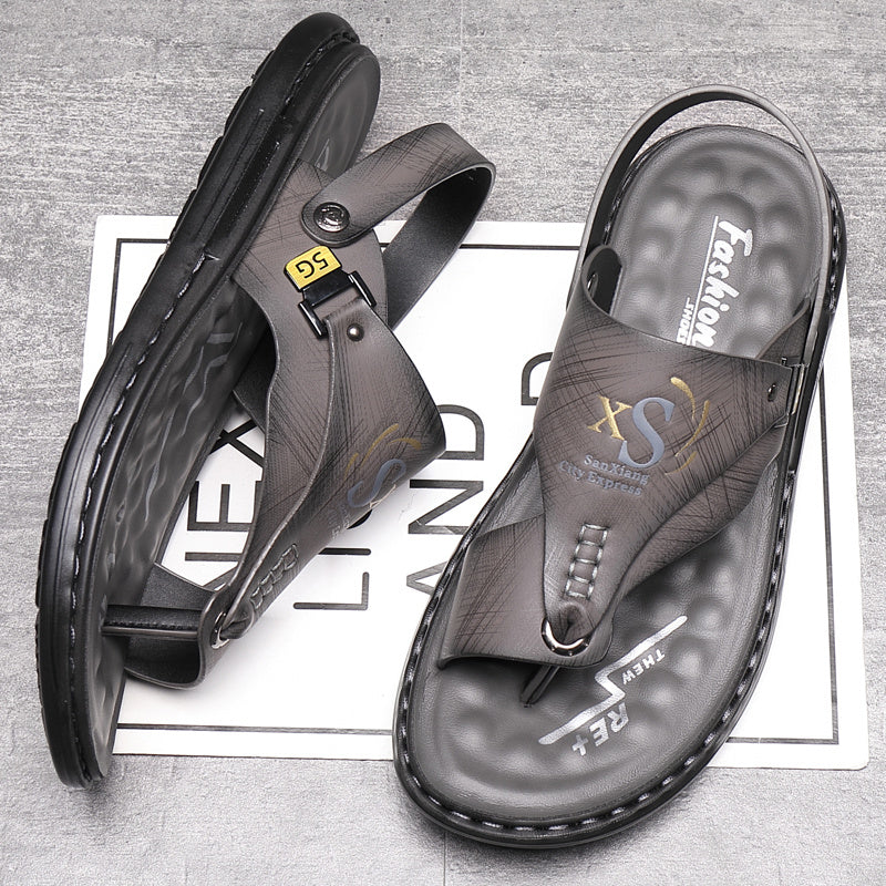 📢📢50% OFF !!⏰Breathable Soft Leather Outdoor Sandals for Men in Plus Sizes