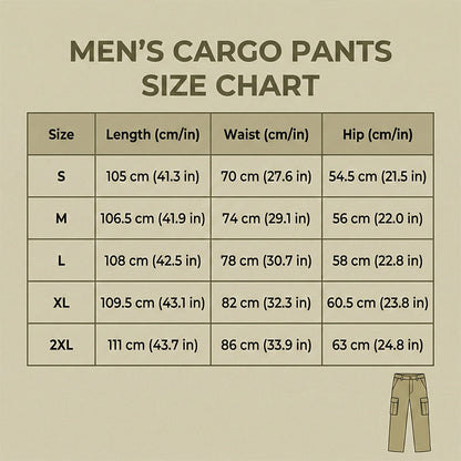Men's Casual Cargo Pants with Multiple Pockets