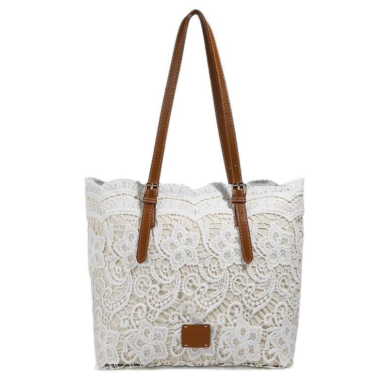 Elegant Lace Large Capacity Tote Bag