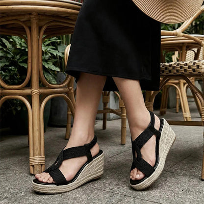 ⏰Women's Casual Bohemian Woven Wedge Sandals