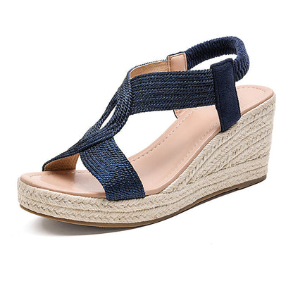 ⏰Women's Casual Bohemian Woven Wedge Sandals