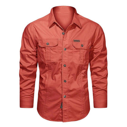 🔥Men's Long Sleeve Cotton Workwear Shirt