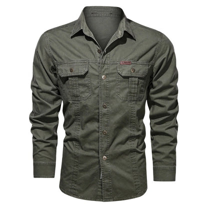 🔥Men's Long Sleeve Cotton Workwear Shirt
