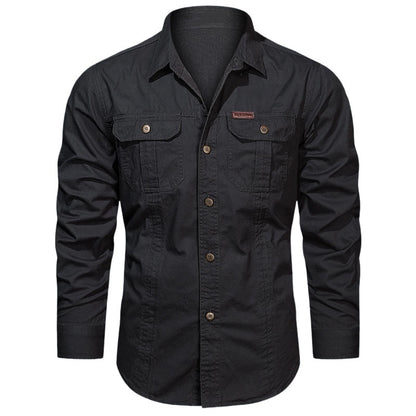 🔥Men's Long Sleeve Cotton Workwear Shirt