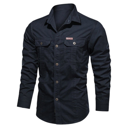 🔥Men's Long Sleeve Cotton Workwear Shirt