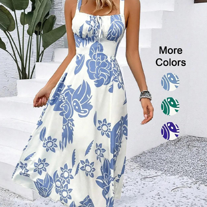 Women's Floral Print Spaghetti Strap Dress
