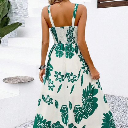 Women's Floral Print Spaghetti Strap Dress