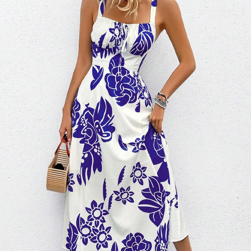 Women's Floral Print Spaghetti Strap Dress