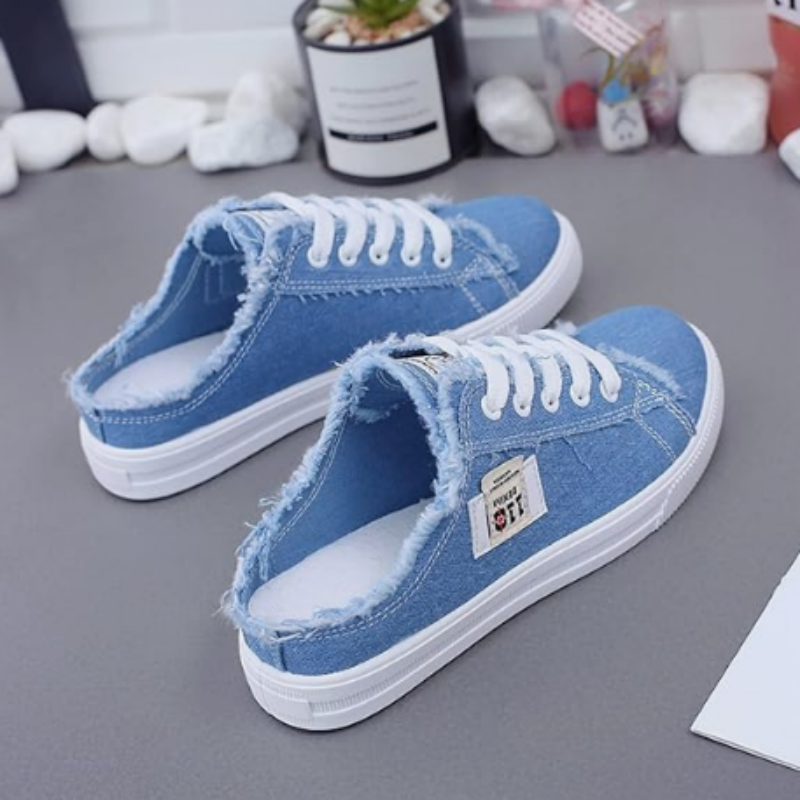Women's Denim Mule Sneakers