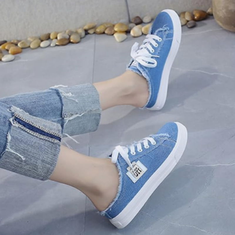 Women's Denim Mule Sneakers