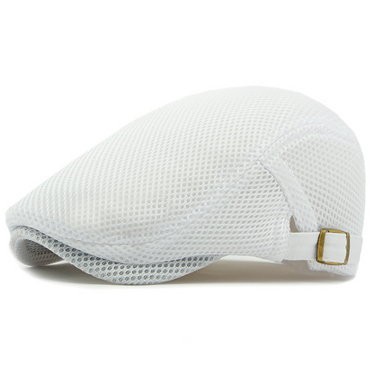 Breathable Flat Cap with Adjustable Strap