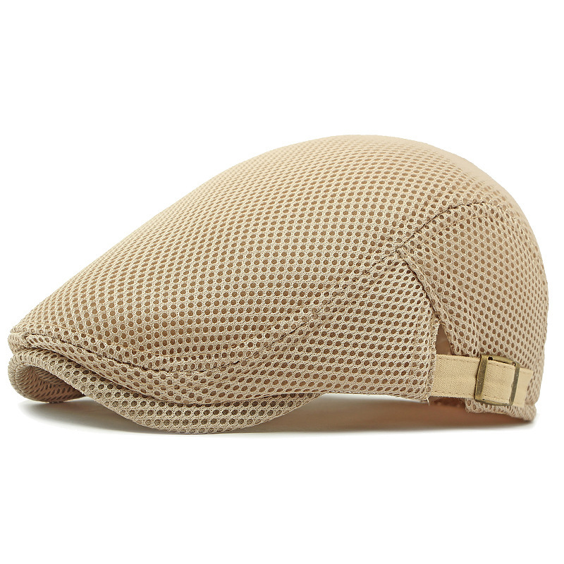 Breathable Flat Cap with Adjustable Strap