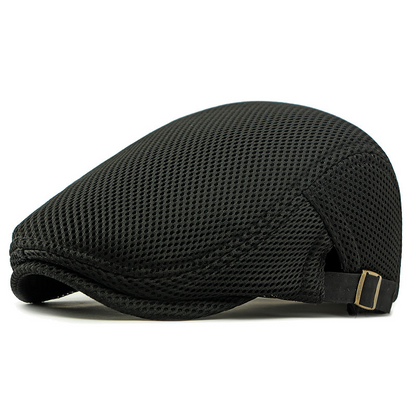 Breathable Flat Cap with Adjustable Strap