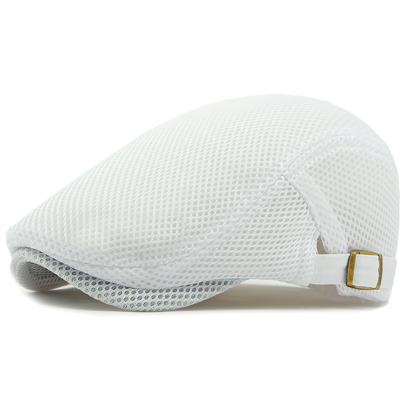 Breathable Flat Cap with Adjustable Strap