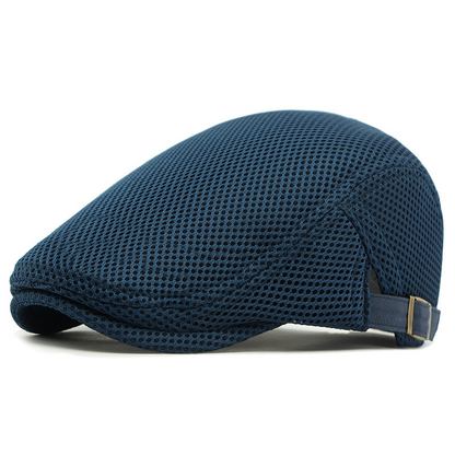Breathable Flat Cap with Adjustable Strap