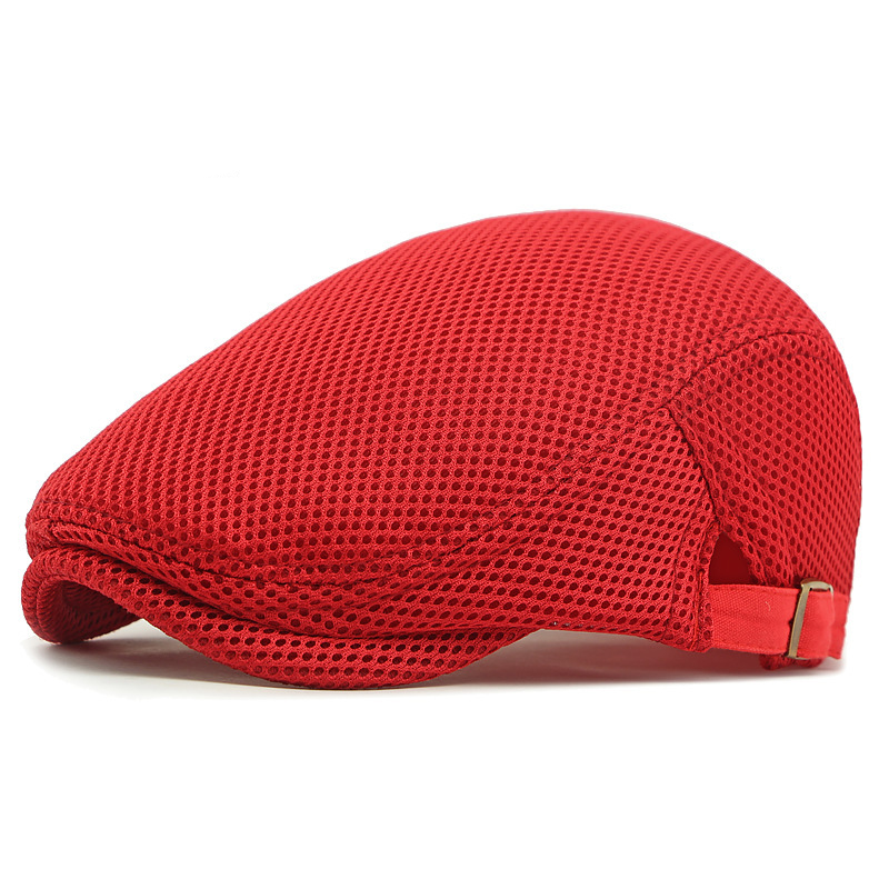 Breathable Flat Cap with Adjustable Strap