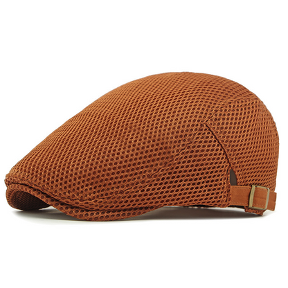 Breathable Flat Cap with Adjustable Strap